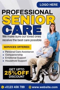 Professional Senior Care Affiche template
