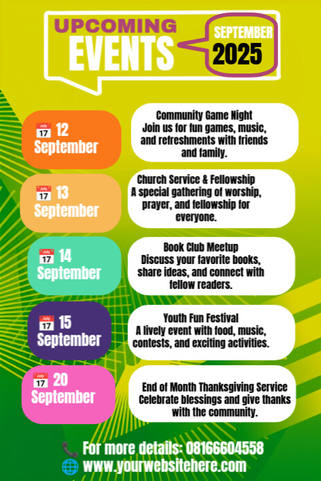 Professional September Events Pinterest Graphic Template | PosterMyWall