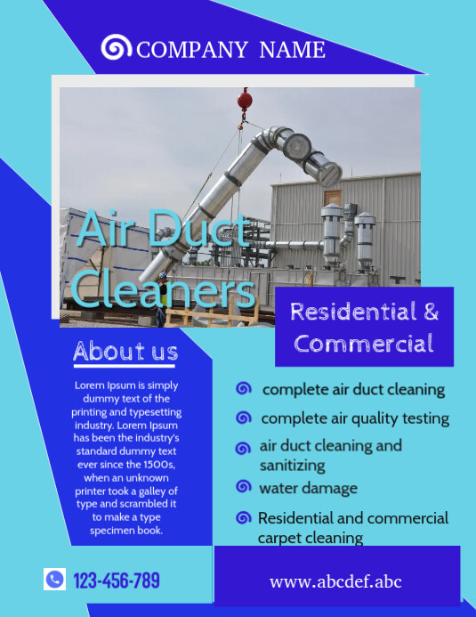 professional services flyer duct cleaning services flyer abc cleaning company