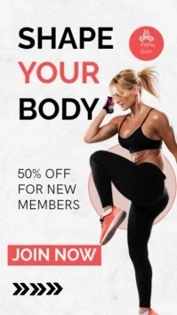 Professional Shape Your Body – Fitness Motivation Template Instagram Story
