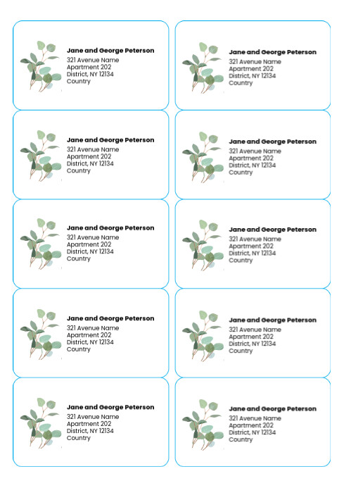 Copy of Professional Shipping Address Label 10 A4 Template | PosterMyWall