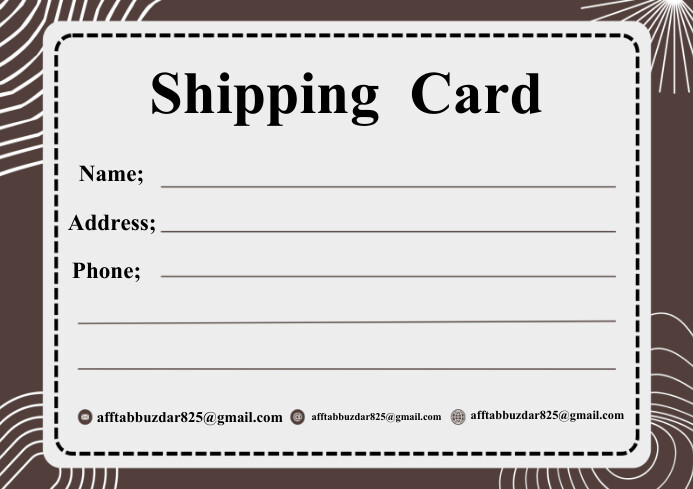 Modèle Professional Shipping Card Design A4 | PosterMyWall