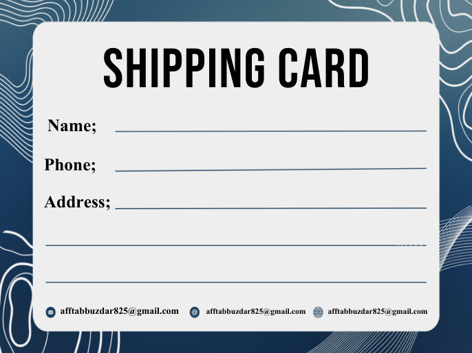 Post Shipping Card Professional Shipping Cards Design Presentati Template | PosterMyWall