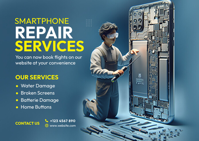 Copy of Professional Smartphone Repair Services Postc | PosterMyWall
