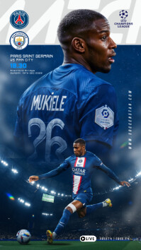Professional Soccer Sports Football Matchday Flyer And Social Media Post Banner Instagram Templates Digital Display (9:16)