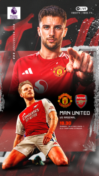 Professional Soccer Sports Football Matchday Flyer And Social Media Post Banner Instagram Templates Tampilan Digital (9:16)