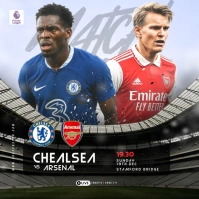 Professional Soccer Sports Football Matchday Flyer And Social Media Post Banner Instagram Templates Square (1:1)