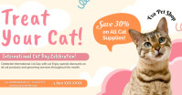Professional Special Offer International Cat Day  Facebook Shared Image template