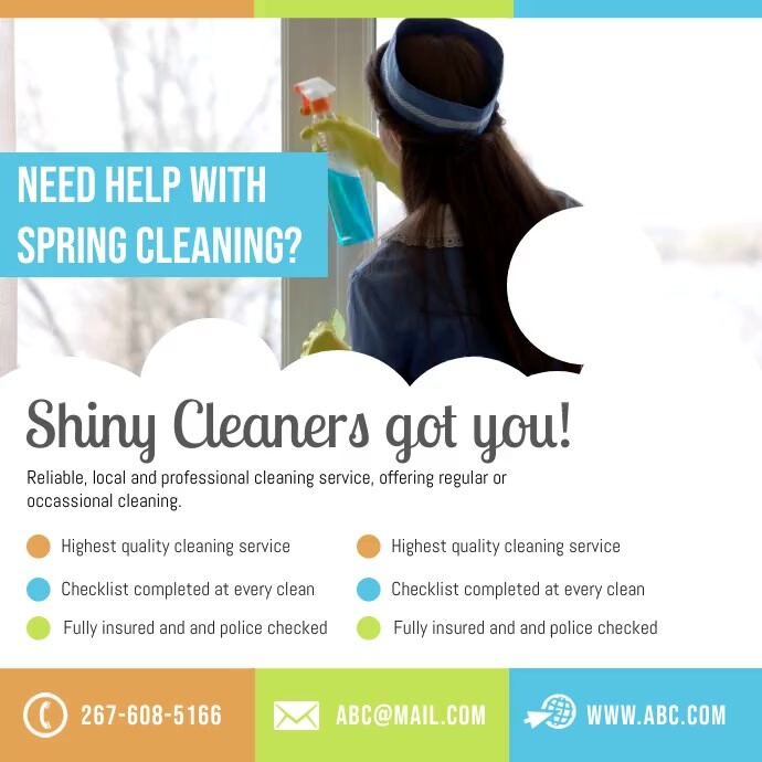Professional Spring Cleaning Service Instagram Ad Template | PosterMyWall