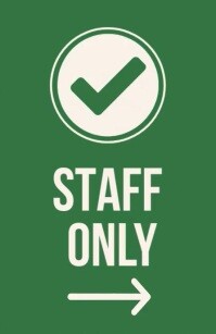 Professional Staff Only” Door Sign – Bold Restricted Access Business Signage For Employees Tabloid template