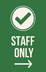 Professional Staff Only” Door Sign – Bold Restricted Access Business Signage For Employees Tabloid Boulevardzeitung template