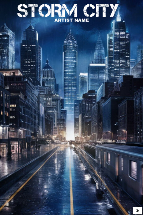 Copy of Professional Storm City Song Album Cover Poster | PosterMyWall