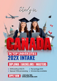 Professional Study In Canada Ad A4 template