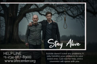 Professional Suicide Prevention  Poster template