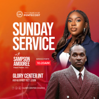 Professional Sunday Church Service Instagram Post template