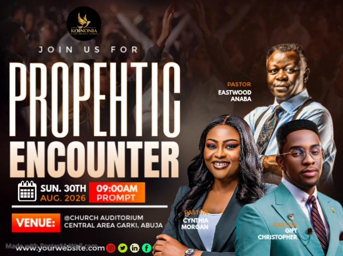 Prophetic Encounter Event Template | PosterMyWall