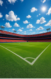 Professional Sunny Game Day At The Stadium  Half Page Wide Halbe Seite breit template