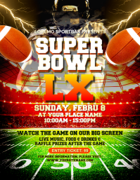 Super Bowl Event 传单(美国信函) Template