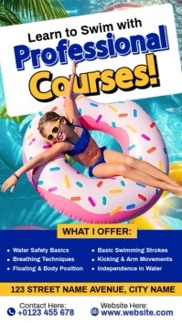 Professional Swimming Course Instagram Reel template
