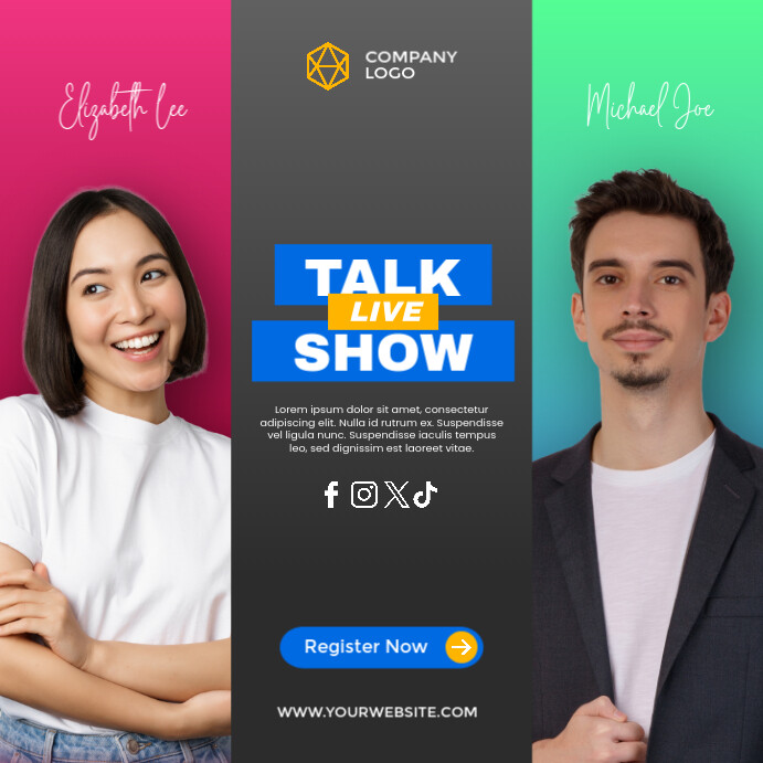 Professional Talkshow Event Poster Template