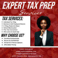 Professional Tax Prep Instagram Post template