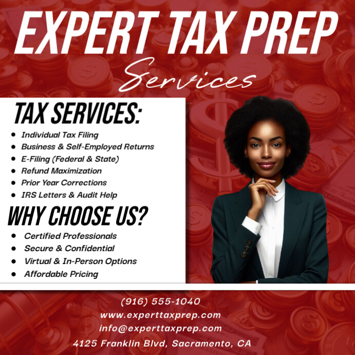 Professional Tax Prep Instagram Post template