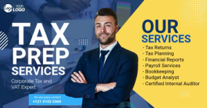 Professional Tax Prep Services Facebook Shared Image template