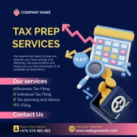 Professional Tax Prep Services Poster Square template