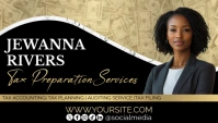 Professional Tax Service Business Card Template. Glod And Black   Business Card