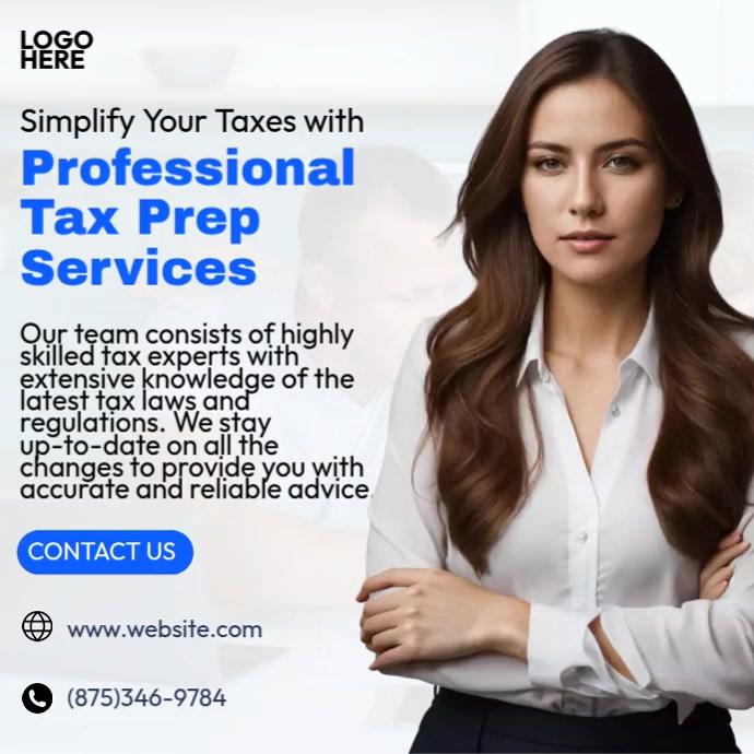 Professional Tax Services Ads Template | PosterMyWall