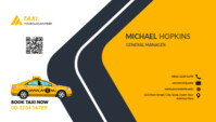 Orange Taxi Service Business Card Business Card Template