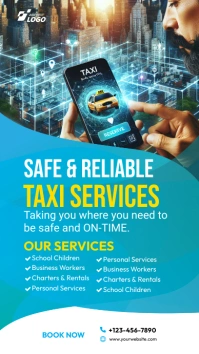 Professional Taxi Service Instagram Story template