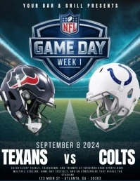 Professional Texans Vs Colts Nfl Sunday Flyer template