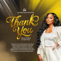 Brown Thank You Note Instagram 帖子 Template