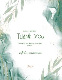 Professional Thank You Card  Flyer (us Letter) template