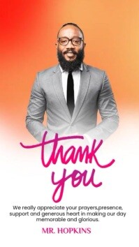 White Professional Thank You Card Template Instagram Story | PosterMyWall