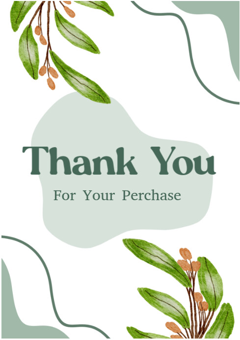 Professional Thank You Post A4 template