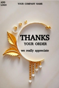 Professional Thanks For Your Order  Pinterest Graphic template