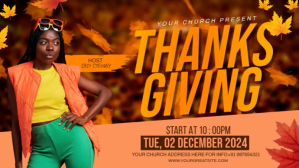 สีส้ม Church Thanksgiving Event Umbukiso Wedijithali Template