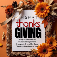 Professional Thanksgiving  Instagram Post template