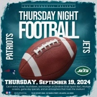 Professional Thursday Night Football Sports B Instagram Post template