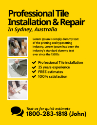 Tile Installation Service Flyer Template | PosterMyWall