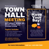 Professional Town Hall Meeting Instagram Post template