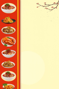 Professional Traditional Asian Cuisine Menu Template  Pinterest Graphic