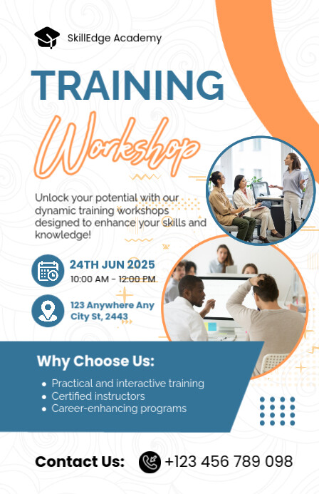 Professional Training Workshop Template | PosterMyWall