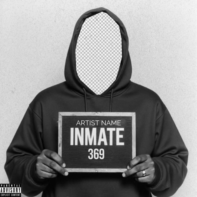 Copy of Professional Trap Rap Pop Inmate Photo Jail Picture Album Cover ...