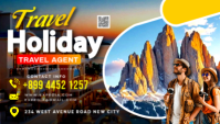 Brown Travel Agency 名片 Template