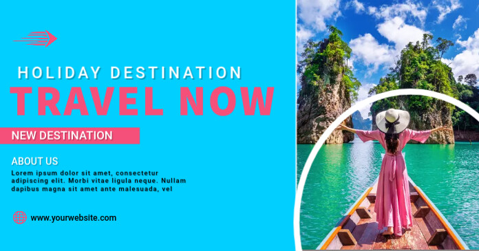 Professional Travel Facebook Shared Image template