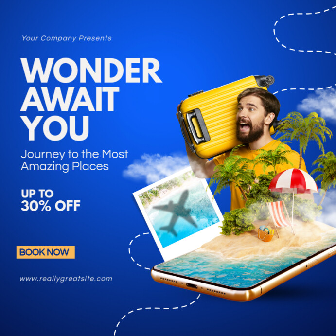 Professional Traveling Instagram Post Template | PosterMyWall