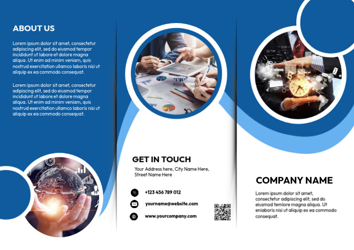 Professional Trifold Brochure A4 template